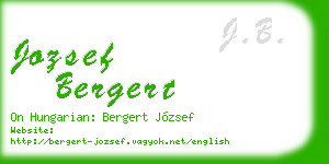 jozsef bergert business card